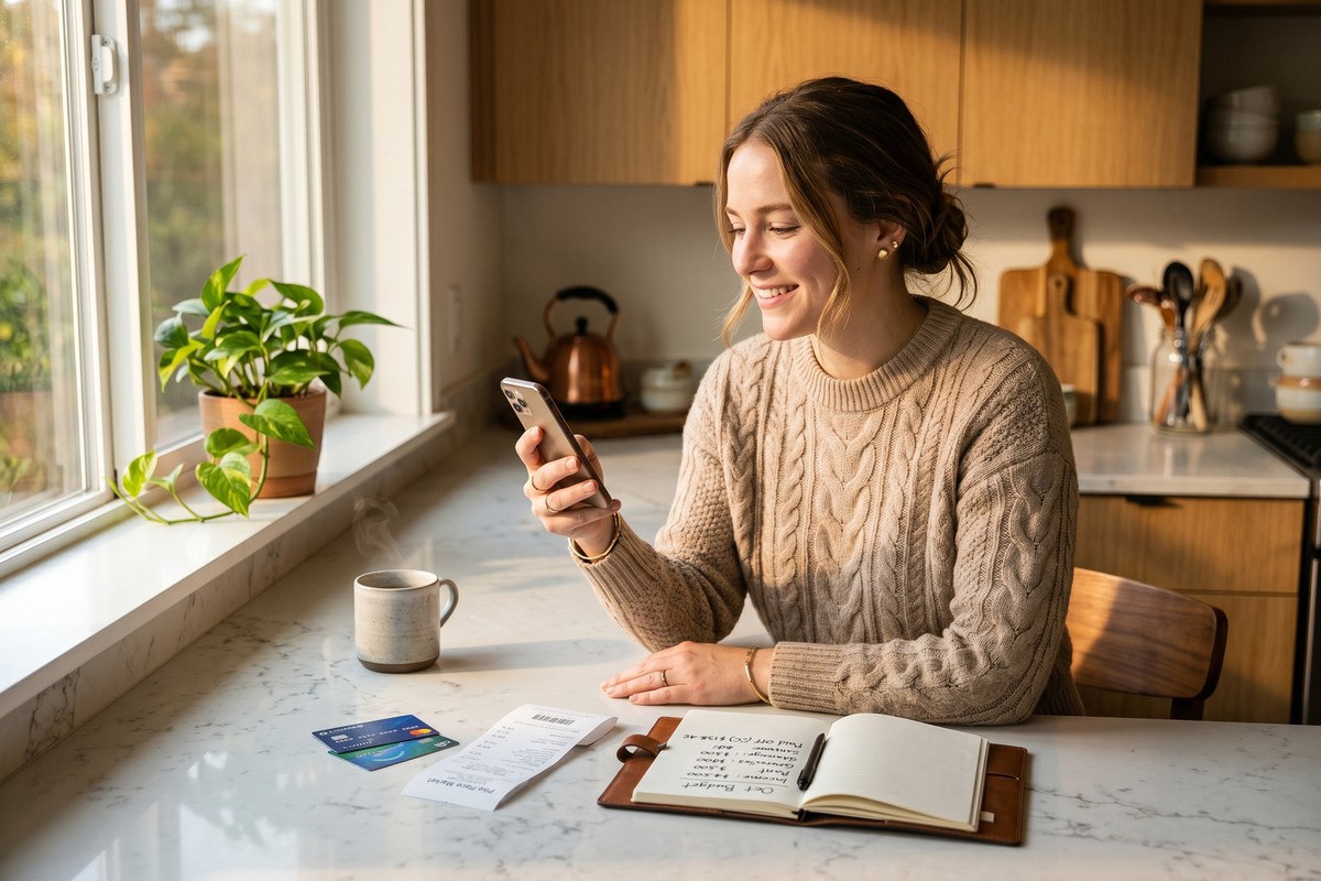 Person comparing buy now pay later alternatives on a smartphone to protect their credit score