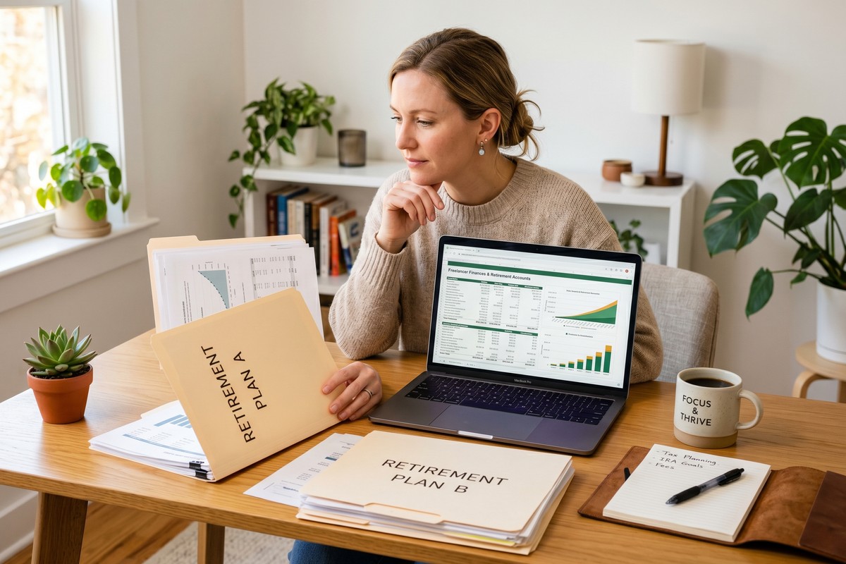 SEP-IRA vs Solo 401k comparison chart for self-employed retirement planning