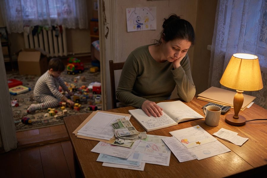 Infographic comparing emergency fund targets for salaried, freelance, and single-income households