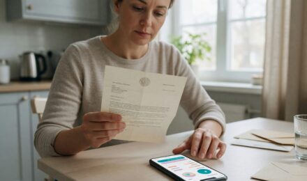 Person reviewing loan options on laptop after job loss