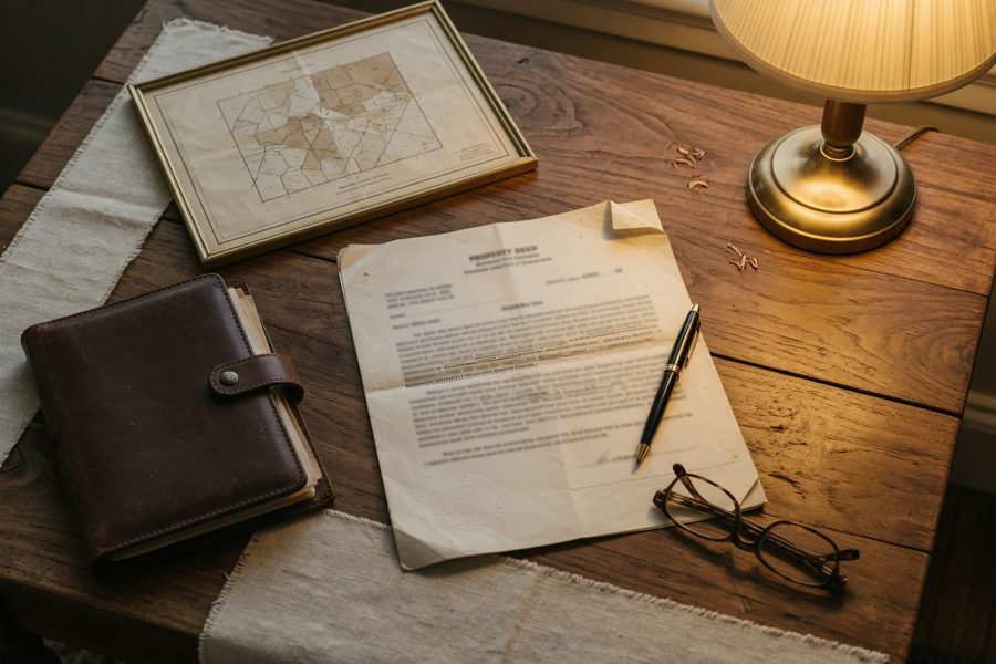 Tax forms and Medicare premium notice on a desk