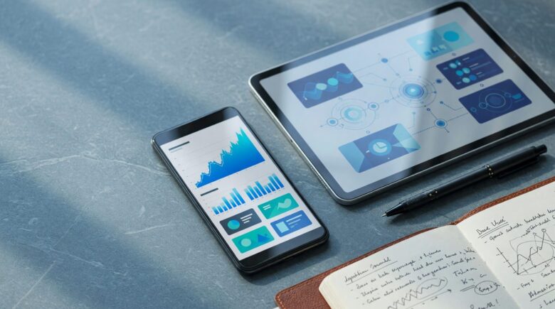 Comparison of robo-advisor dashboard and AI investment app interface side by side