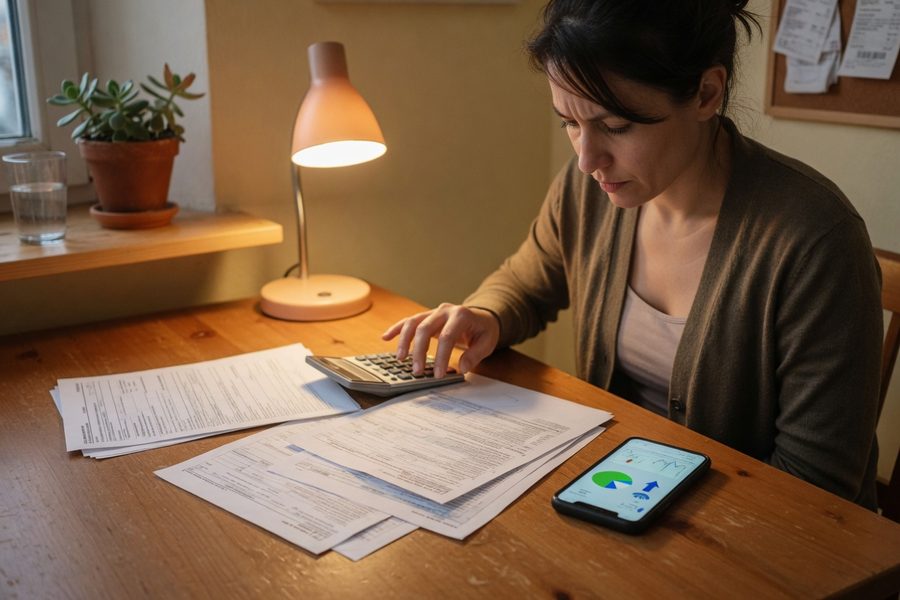 Person linking a bank account to a micro-investing app on a smartphone