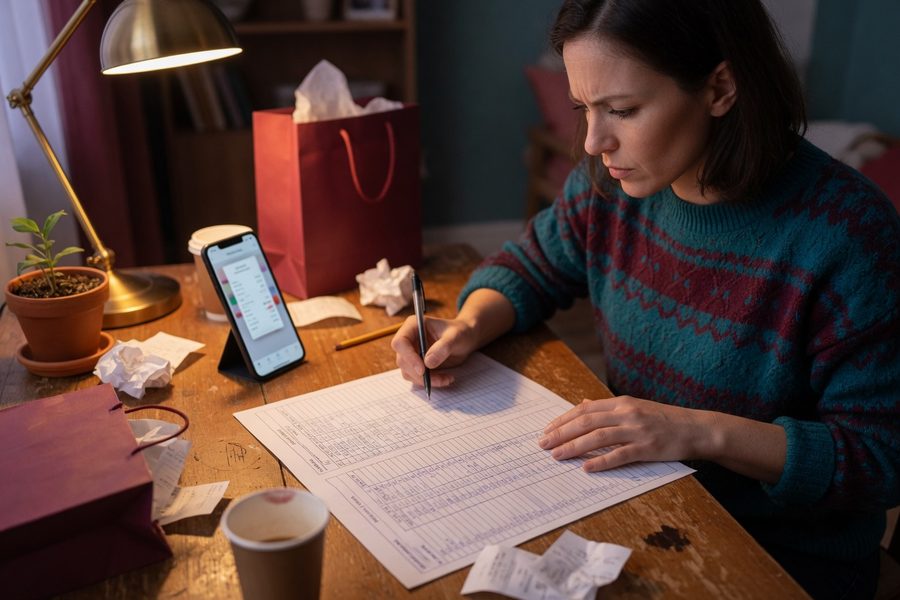 Smartphone showing a budgeting app with category adjustments mid-month