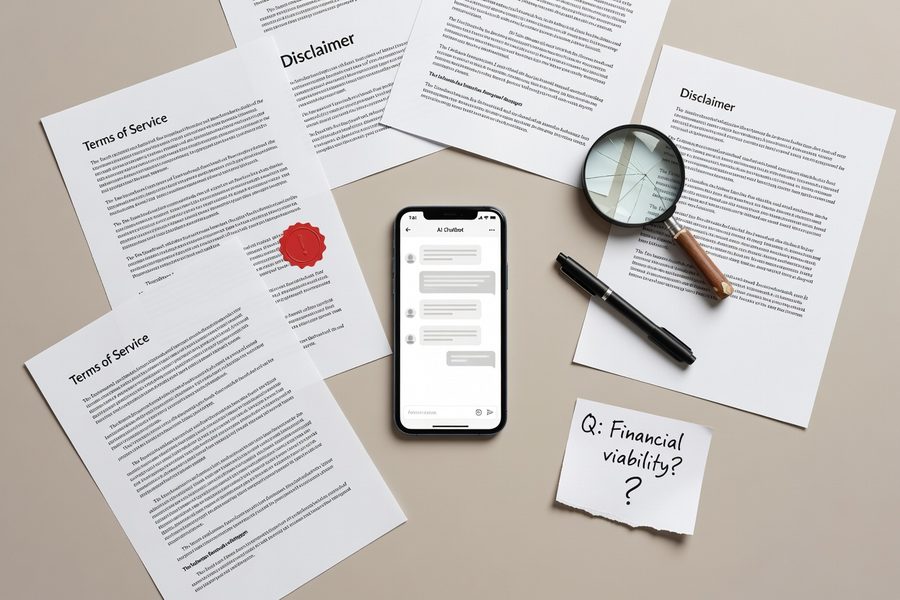 Warning labels on an AI financial tool