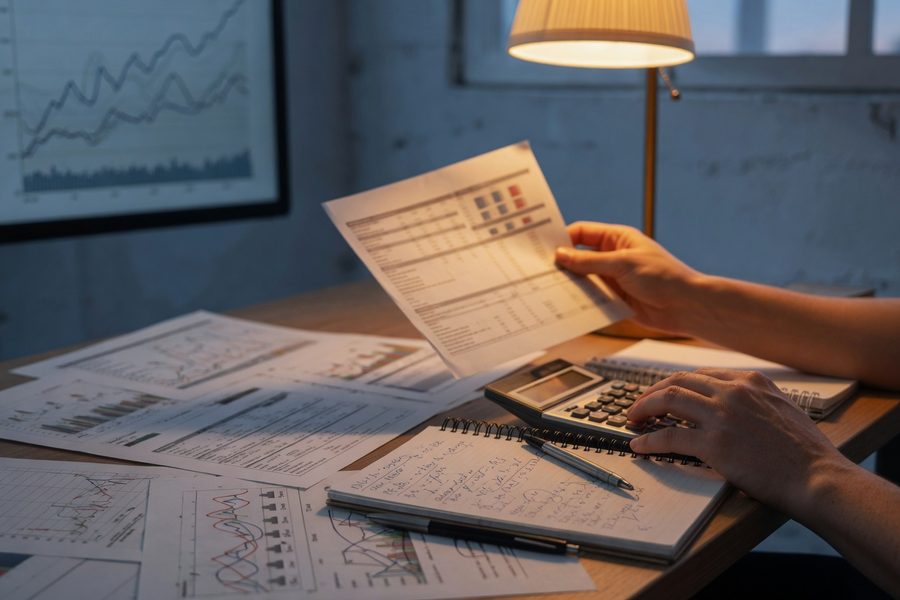 Checklist for vetting an AI financial planner with a smartphone displaying side-by-side verification steps.