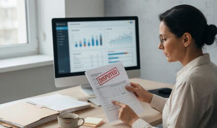Dashboard showing automated chargeback dispute processing with AI-powered fintech platform