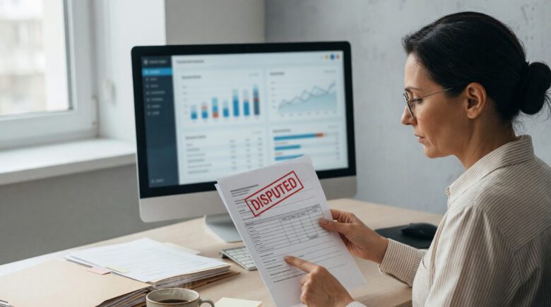 Dashboard showing automated chargeback dispute processing with AI-powered fintech platform
