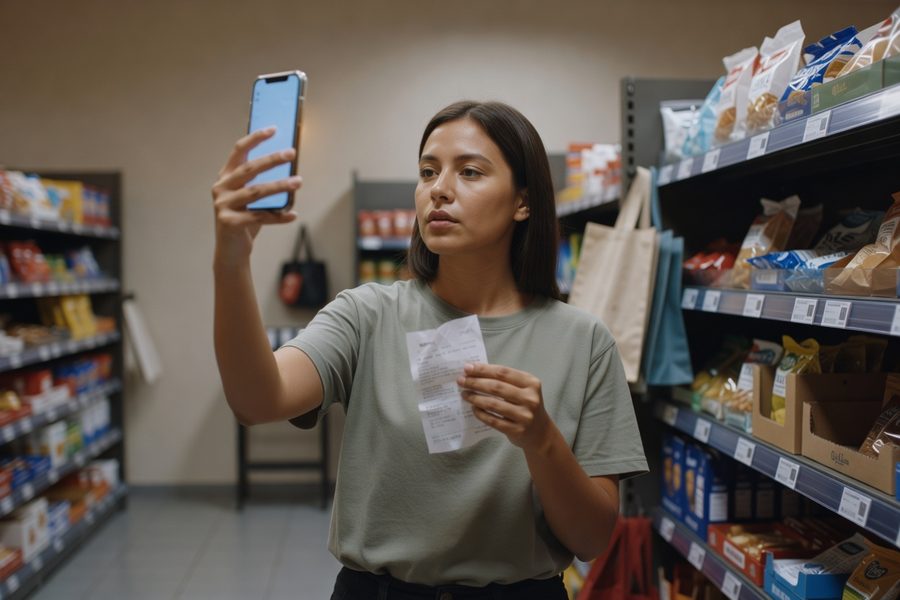 Smartphone showing Ibotta and Rakuten app icons side by side