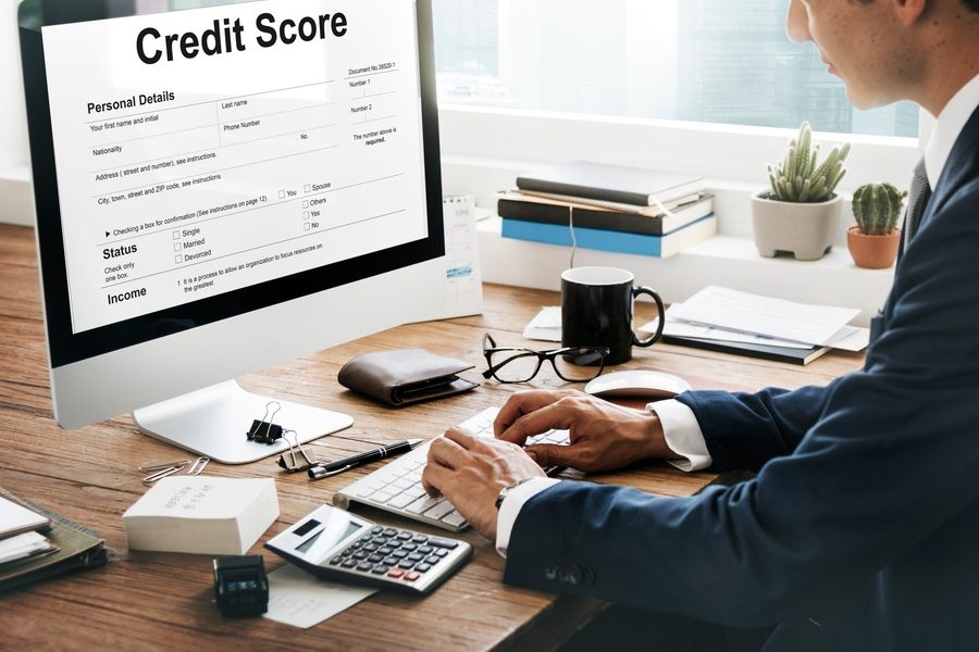 Graph showing credit score trajectory over 24 months for three user profiles