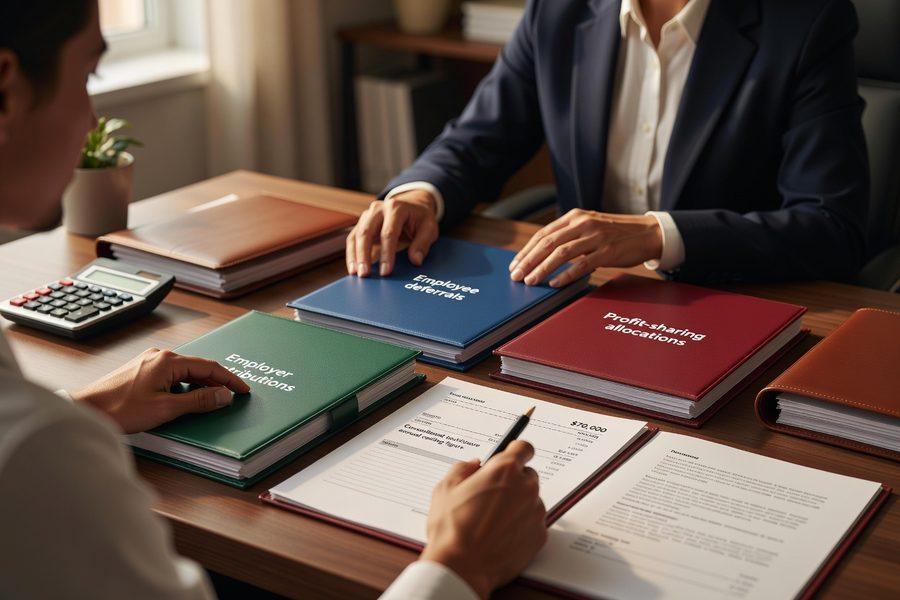 Side-by-side comparison of 2025 retirement account types and their contribution limits