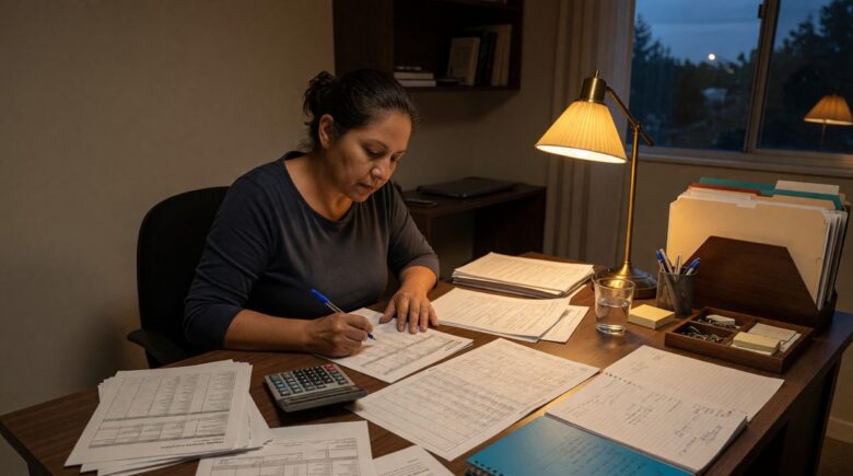 Gig worker planning retirement with comparison of Solo 401(k) and SEP IRA options on desk
