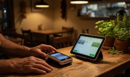 Side-by-side comparison of Square and Toast payment system interfaces for restaurants