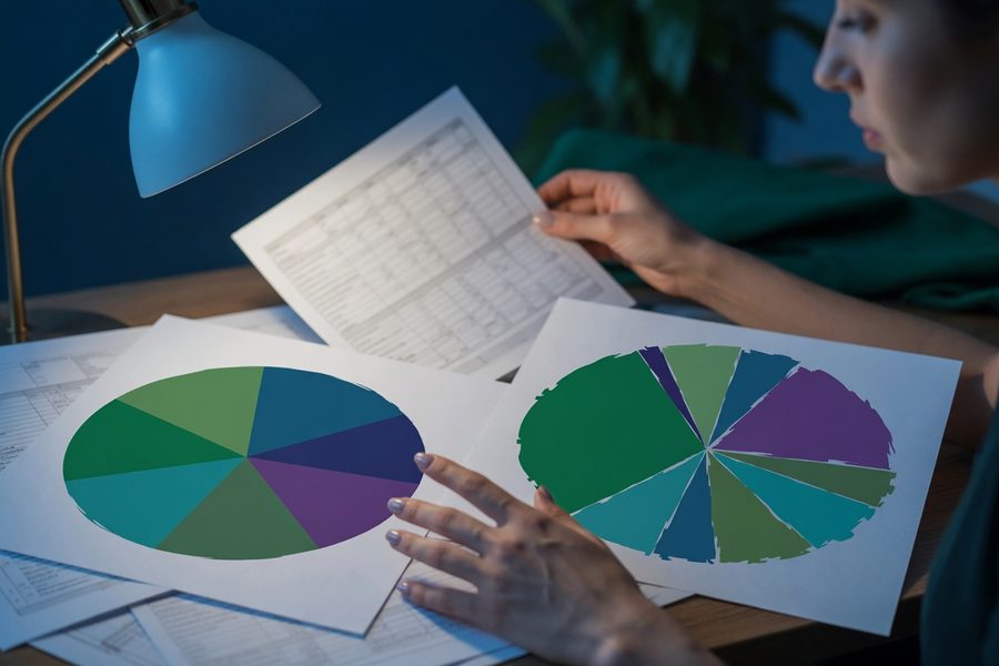 A spreadsheet comparing zero-based and traditional budget categories side by side