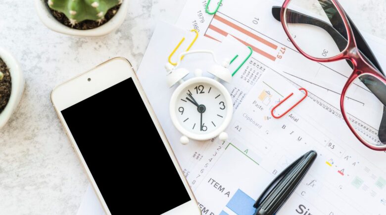 Gig worker reviewing earnings data on mobile device with AI-powered dashboard